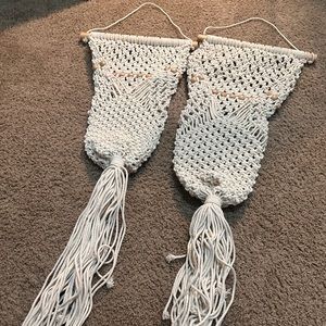 (Set of 2) Macrame Hanging Baskets